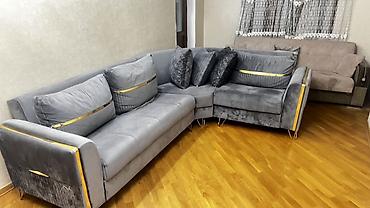 Divanlar: Künc divan, Açılmayan, Vеlur parça — 3