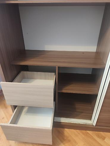lepe: Geniş sürgülü qapılı garderob şkaf - Material: laminat/LDSP ağac — 2