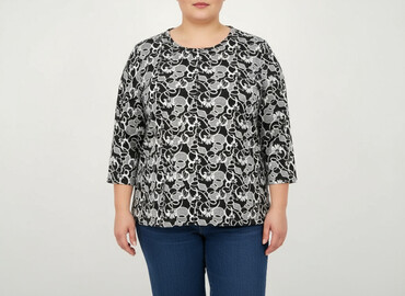 bluzki w serek plus size: Жіноча блуза, розмір 8XL