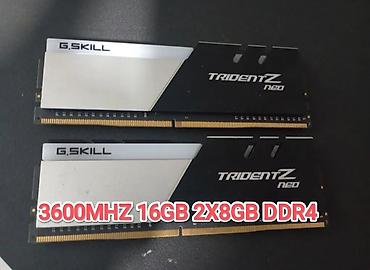 2x8: Оперативная память (RAM) для ПК, Б/у, G.SKILL, 16 ГБ, DDR4, 3600 МГц — 1