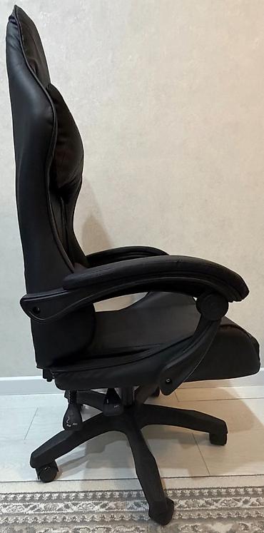 office table: Офисное кресло, Новый, С колесиками, цвет - Черный, Экокожа, Самовывоз — 7