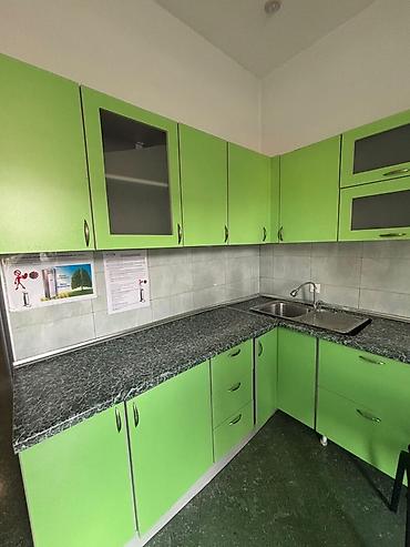 tarsofka aparati narxlari: Mətbəx mebeli dəsti – L formasında - Rəng: açıq yaşıl fasadlar, boz — 2