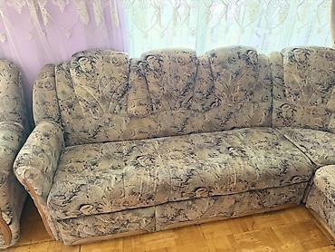 kreditle künc divanlar: Künc divan dəsti - Tərkibi: 1 böyük künc divan + 2 ədəd geniş kreslo — 2