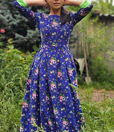 Вечерние платья: Вечернее платье, Пышное, Длинная модель, Велюр, С рукавами, S — 6