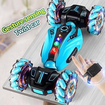 nerf satisi: Buxarlı oyuncaq maşın Stunt car 2277-2B Həm pult, həm də saat ilə — 5