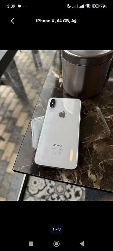 iphone x al: IPhone X, 64 GB, Ağ, Face ID — 3