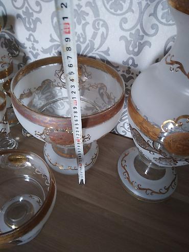 Qab-qacaq və mətbəx ləvazimatları: Çay dəsti, rəng - Qızılı, Farfor — 4