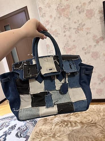 bel çantası kişi: Denim çanta(Hermes) 2/3 dəfə istifadə olunub,yenidər seçilmir — 2