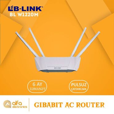 антенна маткасымова в Азербайджан | Модемы и сетевое оборудование: Lb-Link BL-W1220M 11AC 1200Mbps Məhsul: Gigabit Wi-Fi-Router