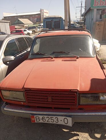 машина базар ош телеграм: Красный седан Лада 2107 с багажником на крыше. Автомобиль оснащен