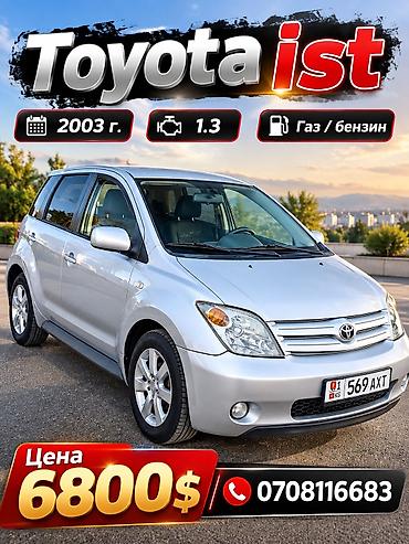 Toyota Ist: 2003 г., 1.3 л, Автомат, Газ, Хэтчбэк