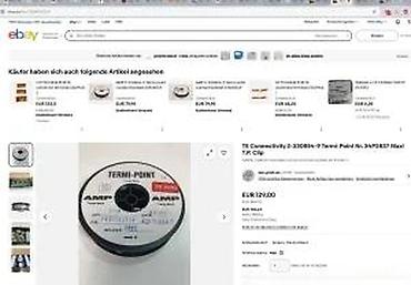 Ostali elektro materijali: AMP/TE Connectivity TERMI-POINT kontakti na traci – 20 AWG - Serija — 6