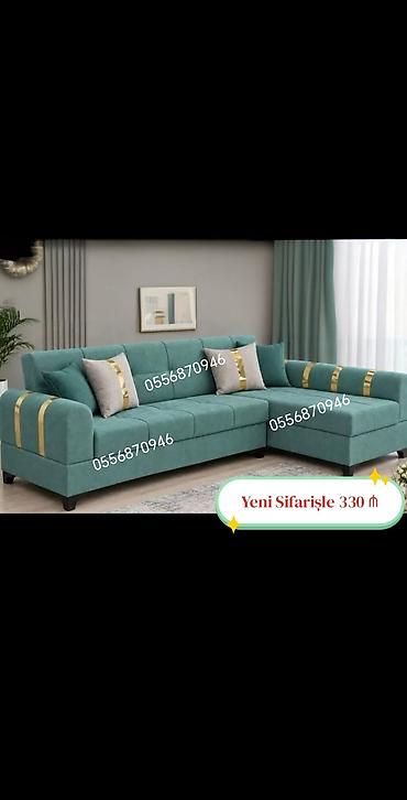 Künc divan dəstləri – Yeni sifarişlə - Müasir L‑şəkilli künc divanlar