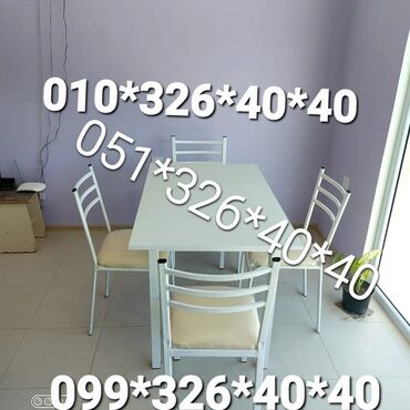 Masa və oturacaq dəstləri: Qonaq otağı üçün, Yeni, Dördbucaq masa, 4 stul -da lalafo.az — 6 Masa və oturacaq dəstləri: Qonaq otağı üçün, Yeni, Dördbucaq masa, 4 stul — 6