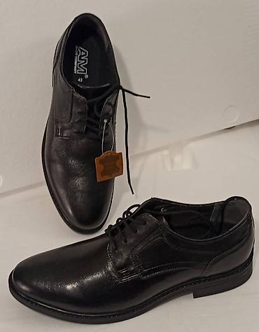 Cipele: Kožne crne cipele – broj 43,Cena: 4990 din (naznačeno na slici). - — 3