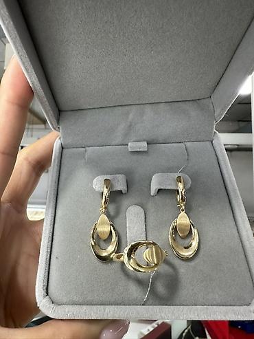 Наборы украшений: Набор украшений, Проба 585, Новый, Цвет металла: Желтый — 8