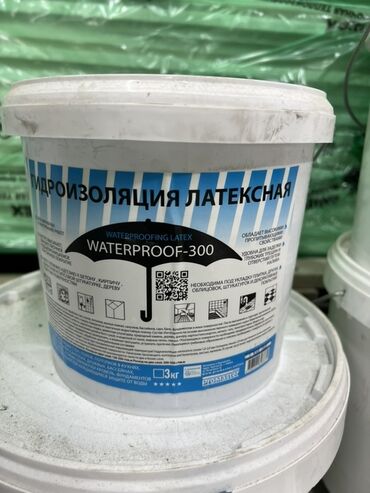 конёк на крышу: Гидроизоляция латексная WATERPROOF-300 в ведре весом 3 кг. Подходит