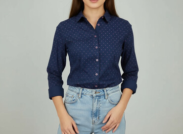 spódnice w grochy midi: Women`s shirt, size L (EU 40)
