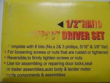 Setovi ručnog alata: Ručni udarni odvijač set – QNENG 1/2" Opis: - Ručni udarni odvijač — 10