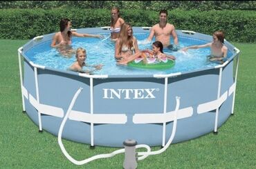 чаша для бассейна: Каркасный бассейн Intex Prism Frame 366x122 см + фильтр-насос 3785