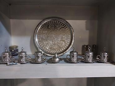 Ev və bağ: Qəhvə dəsti, rəng - Gümüşü, Metal — 6