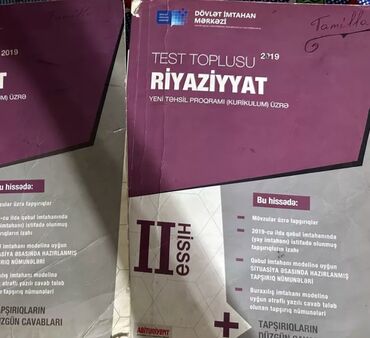 kimya test toplusu 1 ci hisse cavablari: Riyaziyyat test toplusu 2 ci hisse