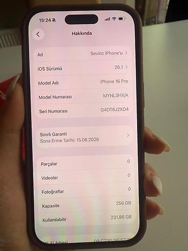 iphone 8 plus irsad electronics: IPhone 16 Pro, 256 GB, Natural Titanium, Barmaq izi, Face ID, Simsiz şarj — 2