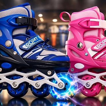 Ostale dečije stvari: 🔊🔊🔊NOVO🔊🔊🔊 ROLERI 👉Roleri sa silikonskim tockicima i metalnom sinom — 3