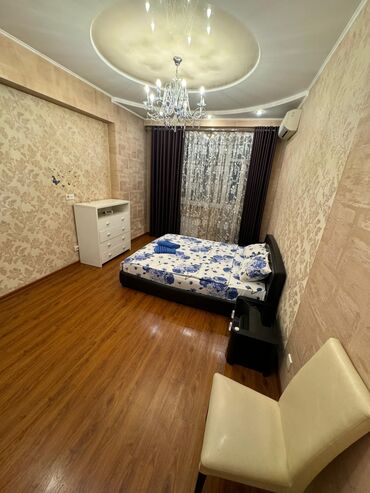 квартиры в бишкеке на долгий срок: 1 комната, Душевая кабина, Постельное белье, Кондиционер