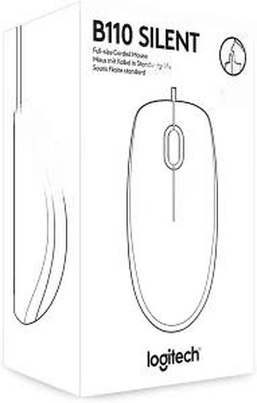 Kompjuterski miševi: Logitech B110 Silent – žičani optički miš pune veličine - Tihi — 10