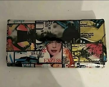 Çantalar: Qadın cüzdanları seti - 3 ədəd cüzdan: rəngli jurnalkolaj naxışlı — 1