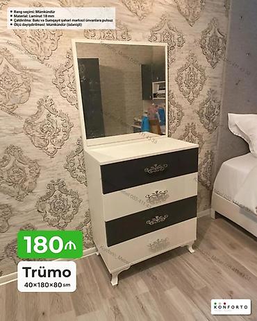 Komodlar: Trümo – 40×180×80 sm - Material: 18 mm laminat - Rəng seçimi — 1