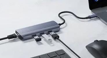 Doking stanice: USB-C dok/čvorište – tanki metalni hub sa PD napajanjem - Priključak — 16