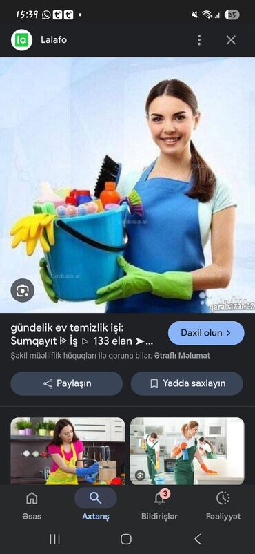 Tibb, əczaçılıq: Her cur temizliye gedirem. Ciddi olan seviyeli insan yaza biler