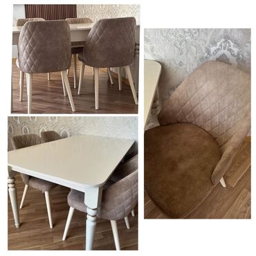 nerjaveka stol: Для гостиной, Б/у, Прямоугольный стол, 6 стульев