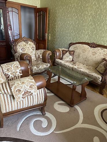 klassik divan: Б/у, Классический диван, 2 кресла, Диван, Нераскладной — 1