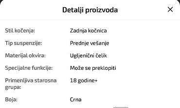 broj 45 u cm: Sklopivi skuter trotinet za odrasle dve brzine podesuv na cetiri nivoa — 2