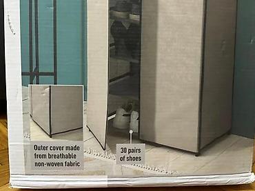 Ormari: Uspravni ormar za obuću sa platnenim prekrivačem - Dimenzije — 5