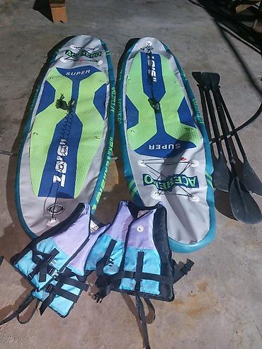мото ролик: Набор для сапбординга на двоих: - 2 надувных SUP-доски Aqua Pro — 1