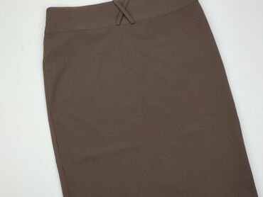 brązowa spódnice w grochy: Spódnica, XL, stan - Bardzo dobry