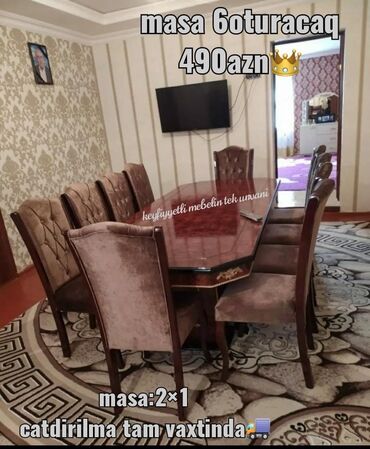 kontakt home mebel stol stul: Qonaq otağı üçün, Yeni, 6 stul, Azərbaycan
