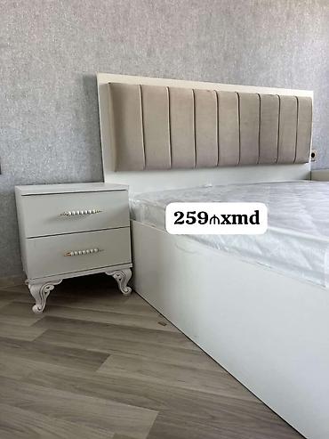гладильная тумба: Mebel dəsti – çarpayı və tumbi - Rəng: ağ korpus, bej yumşaq başlıq - — 1