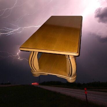 Другая мебель: Столик журнальный, цвет бук, Румыния, размер 118 см х 59 см