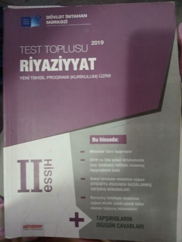 tarix test toplusu 2 ci hisse: Riyaziyyat 2 -ci hissə test toplusu . Çox az işlədilmişdir