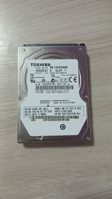 петличка цена: Накопитель, Б/у, HDD, 1 ТБ, 2.5", Для ноутбука