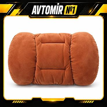 Avtomobil üçün parça başlıq yastığı — terrakota, 1 ədəd Yumşaq, zamşa