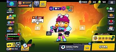 çoxlu oyun: Brawl Stars oyun hesabı - Kupa sayı: 53,970 - Karakterlər: 100/101 — 3