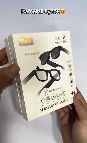 Eynəklər: AI Smart Glasses – kamerali ağıllı eynək - 8 MP inteqrə olunmuş — 1