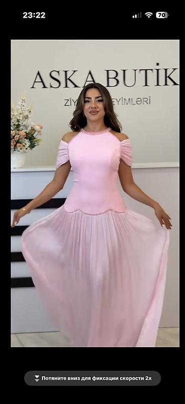 Ziyafət Maxi Don – pudra/çəhrayı tonlarda - Model: yuxarı hissəsi