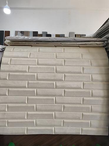 ğünəş paneli: 3D divar paneli – ağ kərpic fakturalı - Material: yumşaq, elastik və — 1